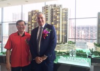 (fr R) Ng Chai Yong CEO of Mah Sing, David Wray of Wyndham